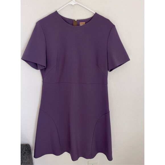 HUGO BOSS Desaty Crepe Dress In Mauve Size 10